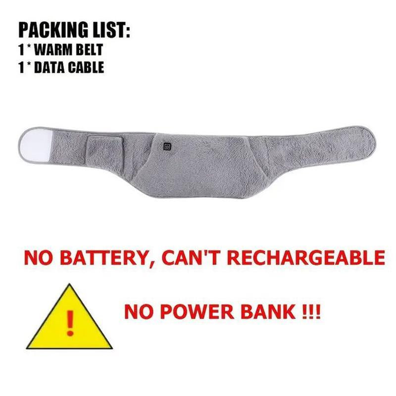 Heating Waist Belly Belt USB Powered, Hand Warmer 3 Temperature Settings, Ideal for Menstrual Period & Body Warmth