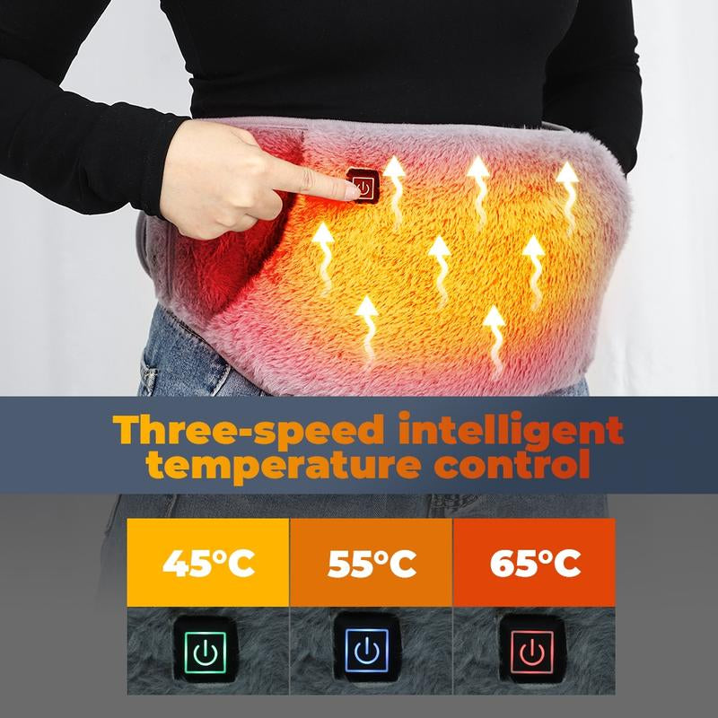 Heating Waist Belly Belt USB Powered, Hand Warmer 3 Temperature Settings, Ideal for Menstrual Period & Body Warmth