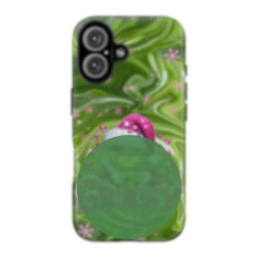 Glitter Gr!Nchy Christmas Phone Case – Gr!Nch Cartoon Inspired Phone Case for Iphone 17 16 15 14 13 12 11 Pro Max X XR XS & Galaxy S25 S24 S23 S22 S21 | Sparkling Festive Holiday Case, Retro Green Cover, Bling Xmas Gift for Her Women Girls