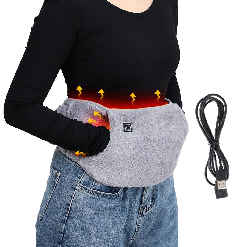 Heating Waist Belly Belt USB Powered, Hand Warmer 3 Temperature Settings, Ideal for Menstrual Period & Body Warmth