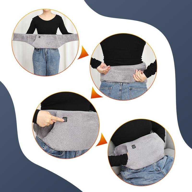 Heating Waist Belly Belt USB Powered, Hand Warmer 3 Temperature Settings, Ideal for Menstrual Period & Body Warmth