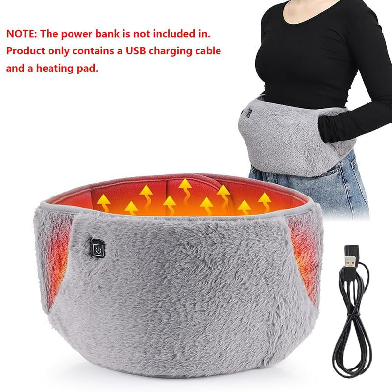 Heating Waist Belly Belt USB Powered, Hand Warmer 3 Temperature Settings, Ideal for Menstrual Period & Body Warmth